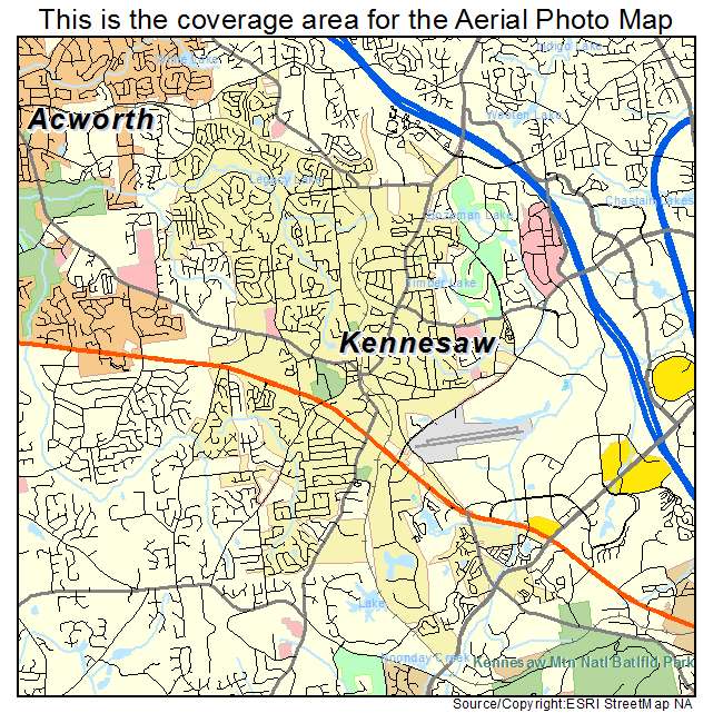 Kennesaw, GA location map 
