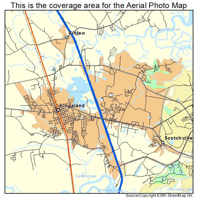 Kingsland, GA location map 