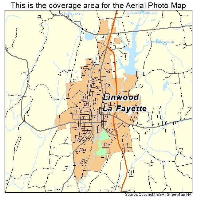 La Fayette, GA location map 