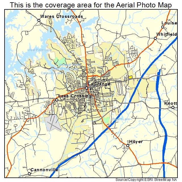 LaGrange, GA location map 