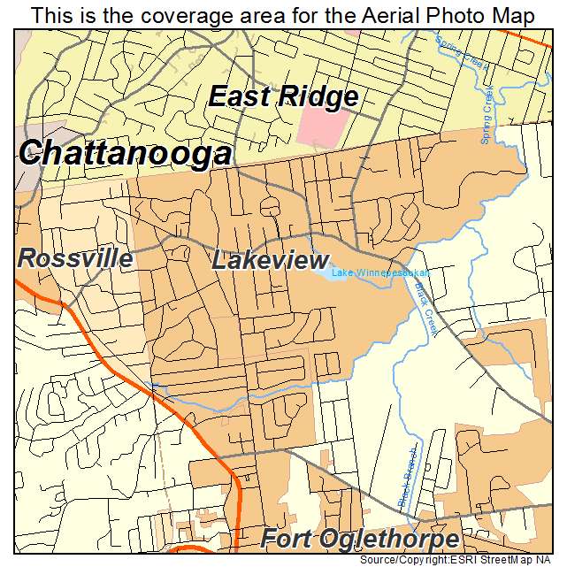 Lakeview, GA location map 