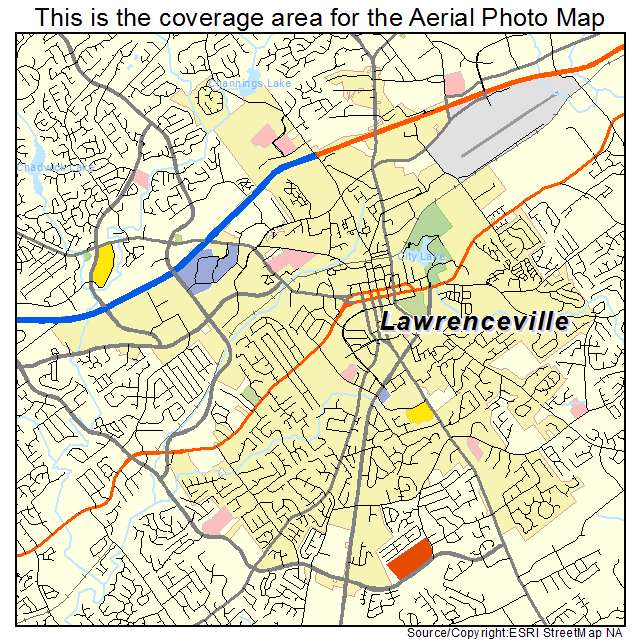 Lawrenceville, GA location map 