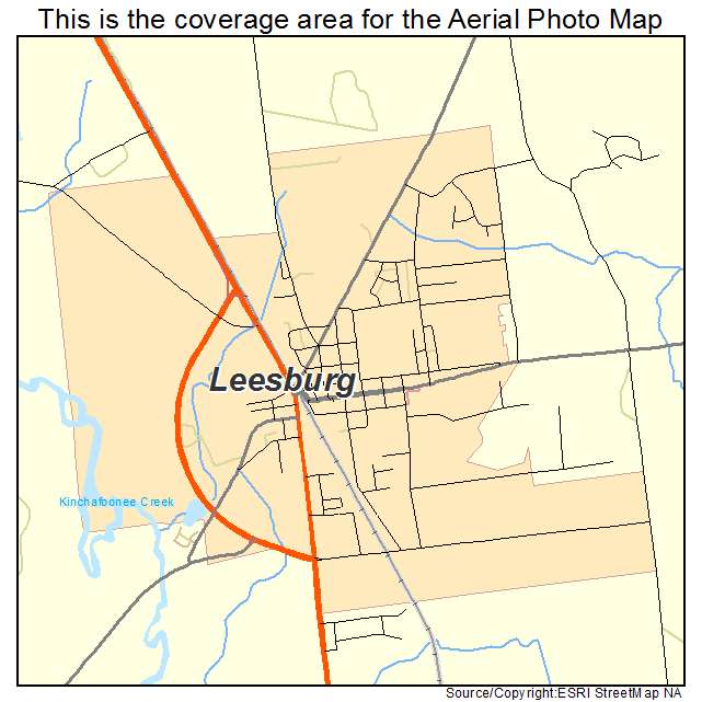 Leesburg, GA location map 