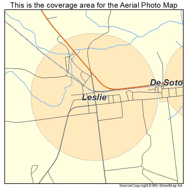 Leslie, GA location map 