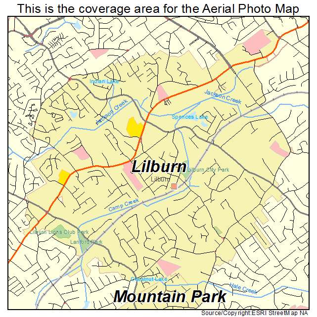 Lilburn, GA location map 
