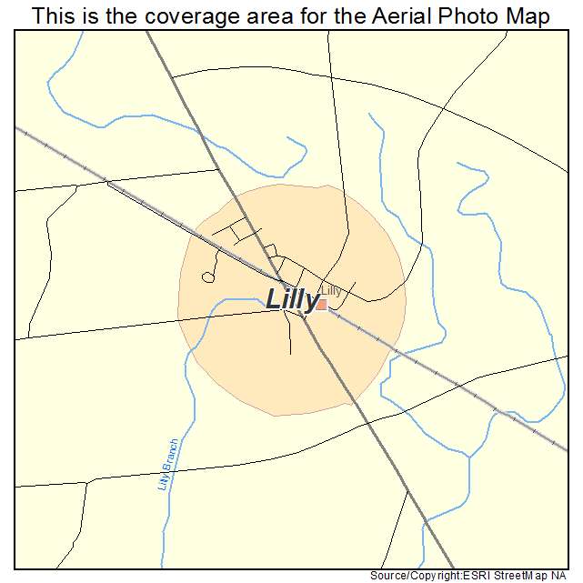 Lilly, GA location map 