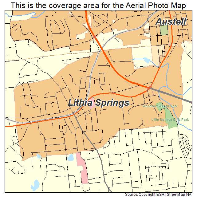 Lithia Springs, GA location map 