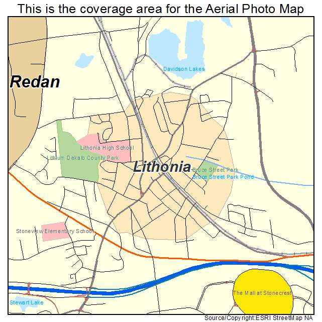 Lithonia, GA location map 