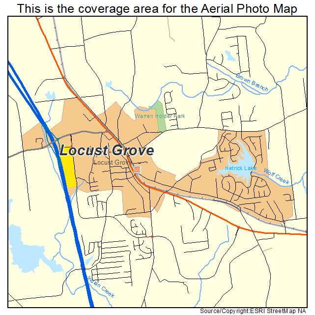 Aerial Photography Map of Locust Grove, GA