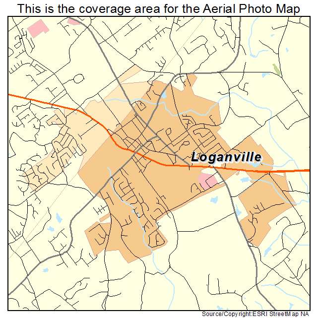 Aerial Photography Map Of Loganville GA Georgia