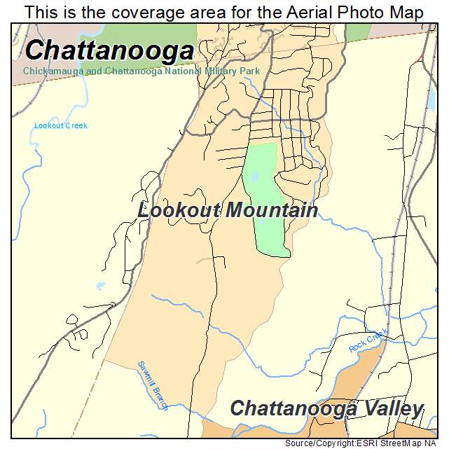 Lookout Mountain, GA location map 