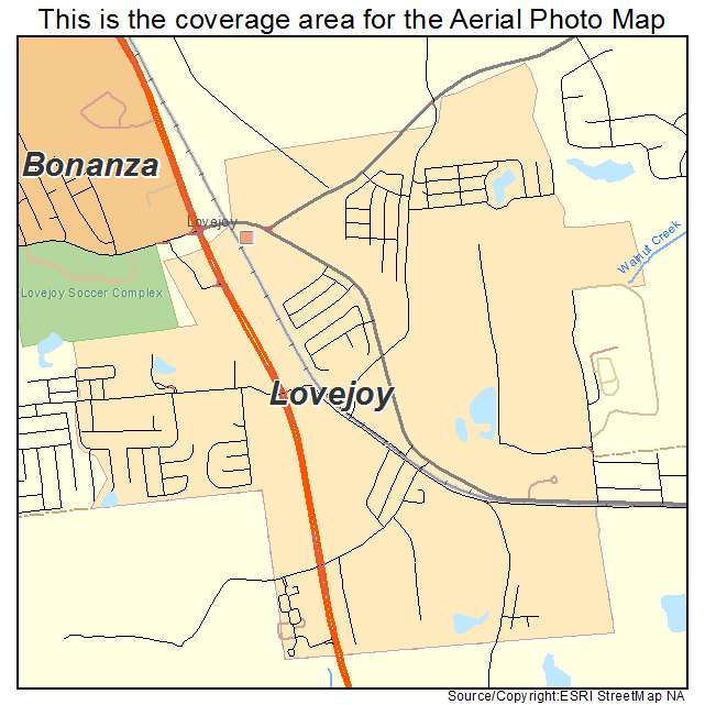 Lovejoy, GA location map 