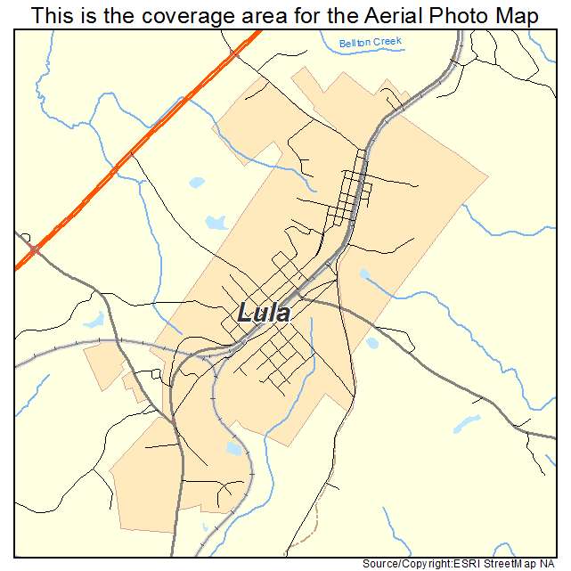 Lula, GA location map 