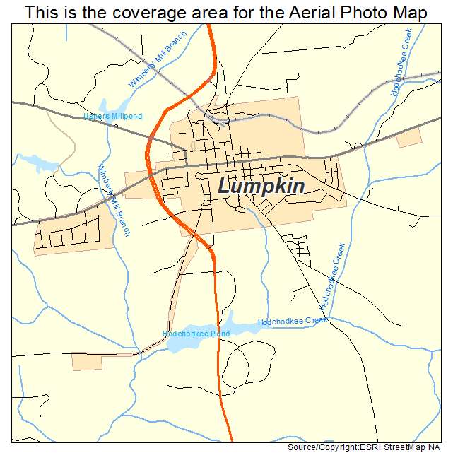 Lumpkin, GA location map 
