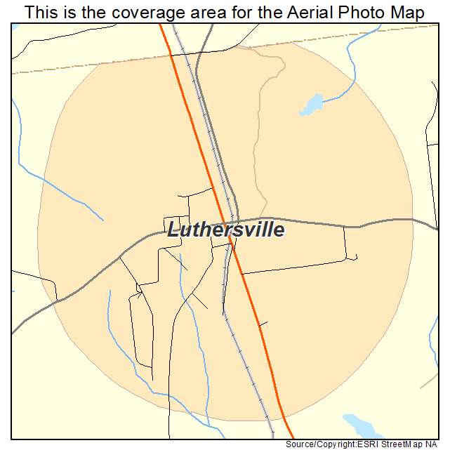 Luthersville, GA location map 