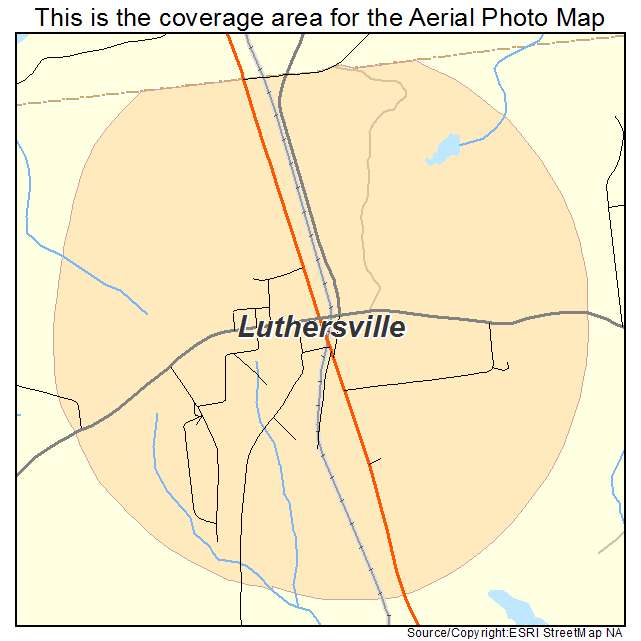 Aerial Photography Map of Luthersville, GA
