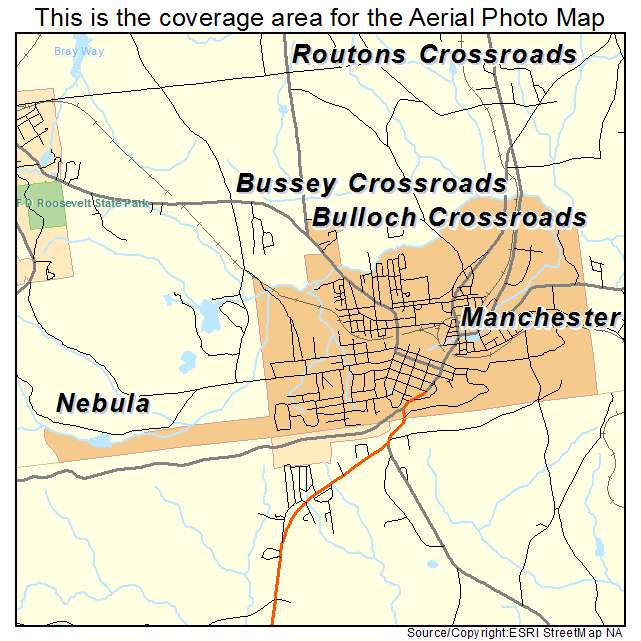 Manchester, GA location map 