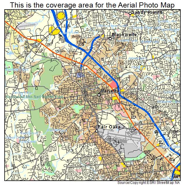 Marietta, GA location map 