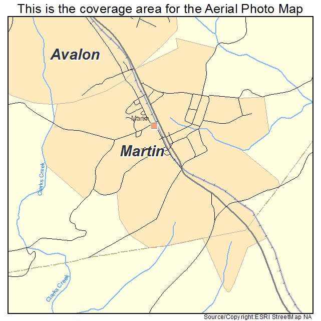 Martin, GA location map 