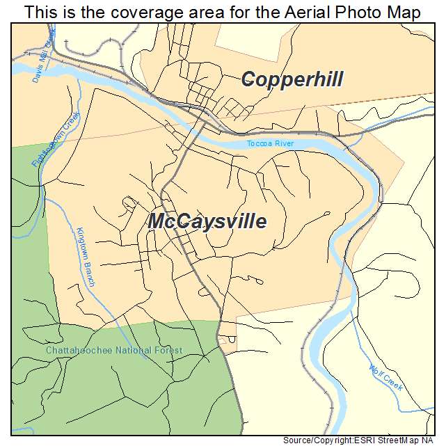 McCaysville, GA location map 