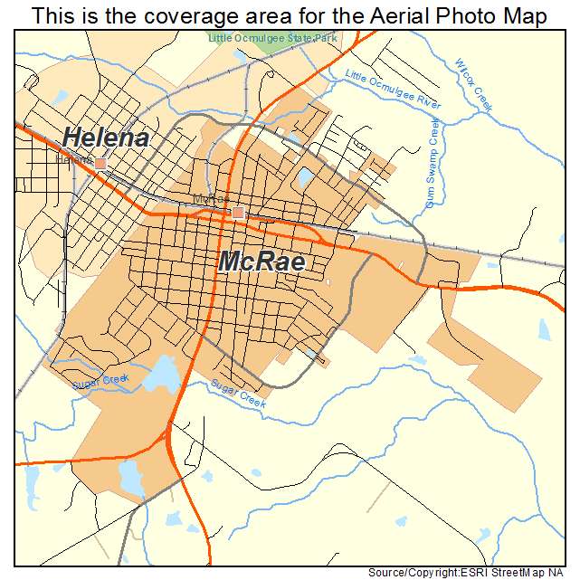 McRae, GA location map 