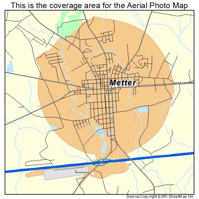 Metter, GA location map 