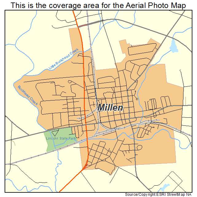 Millen, GA location map 