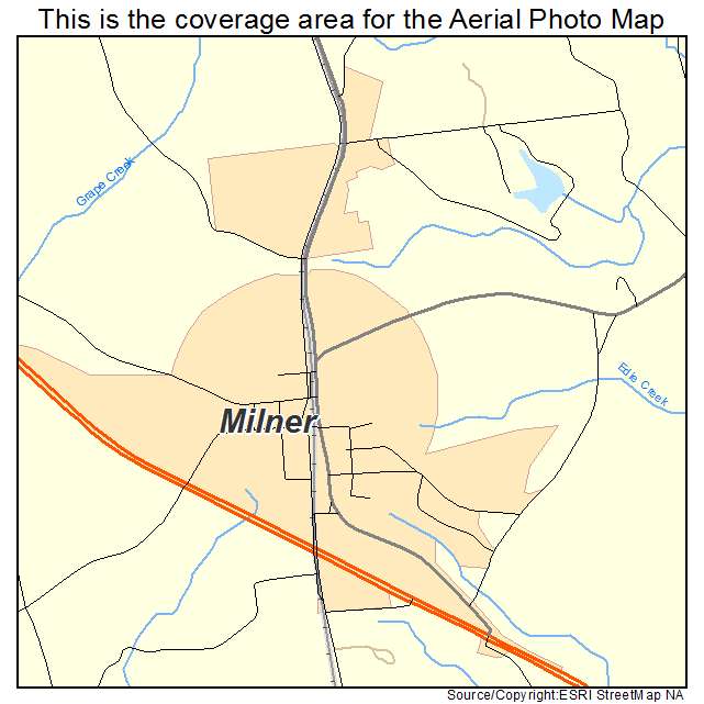 Aerial Photography Map of Milner, GA Georgia