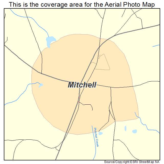 Mitchell, GA location map 