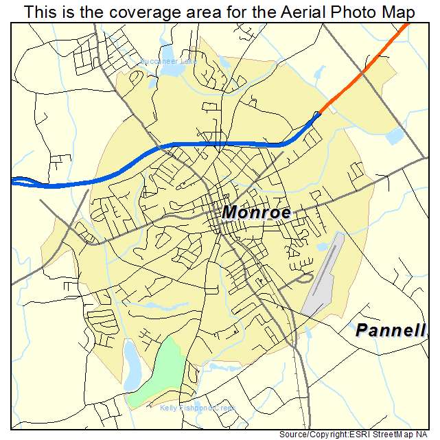 Monroe, GA location map 