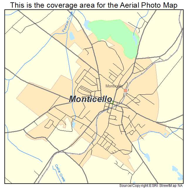 Monticello, GA location map 