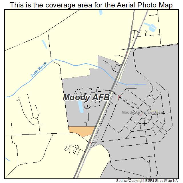 Moody AFB, GA location map 