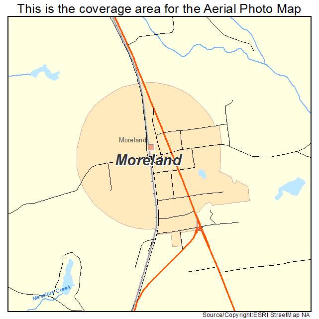 Moreland, GA location map 