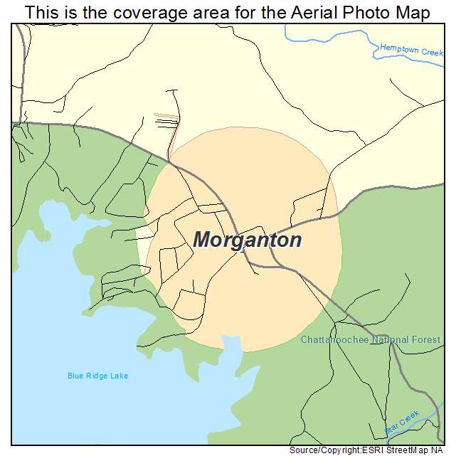 Morganton, GA location map 