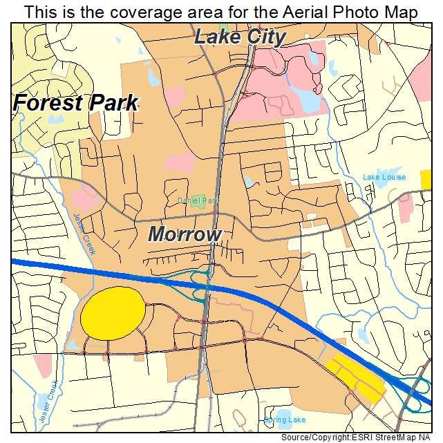 Morrow, GA location map 