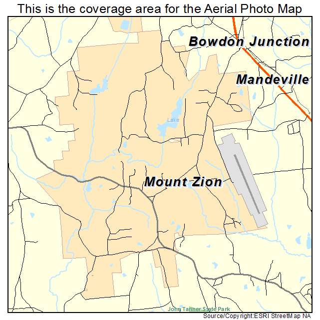Mount Zion, GA location map 
