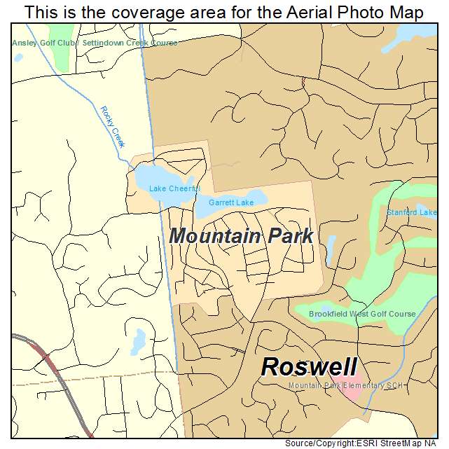 Mountain Park, GA location map 