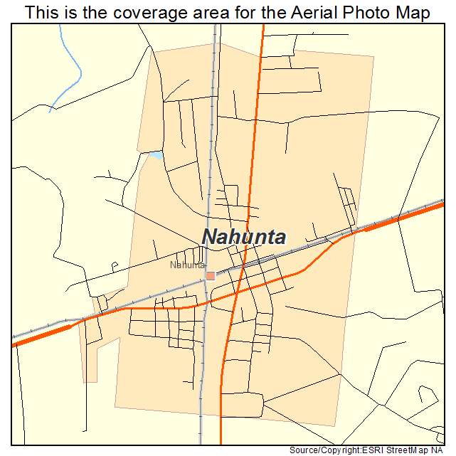 Nahunta, GA location map 