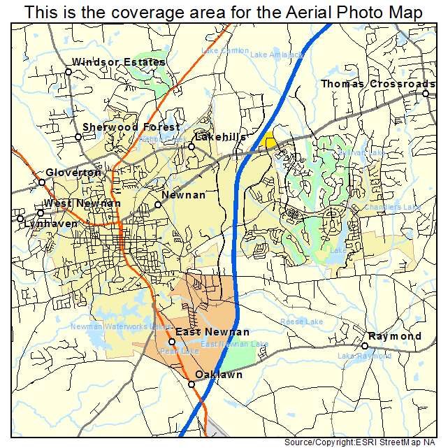 Newnan, GA location map 