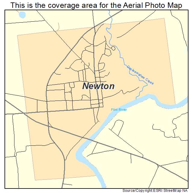 Newton, GA location map 