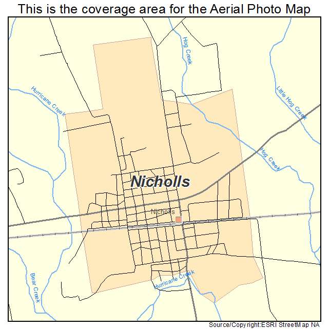 Nicholls, GA location map 