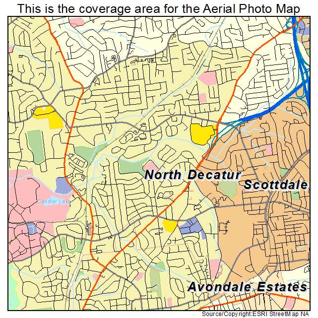 North Decatur, GA location map 
