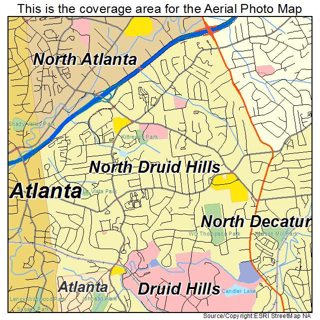 North Druid Hills, GA location map 