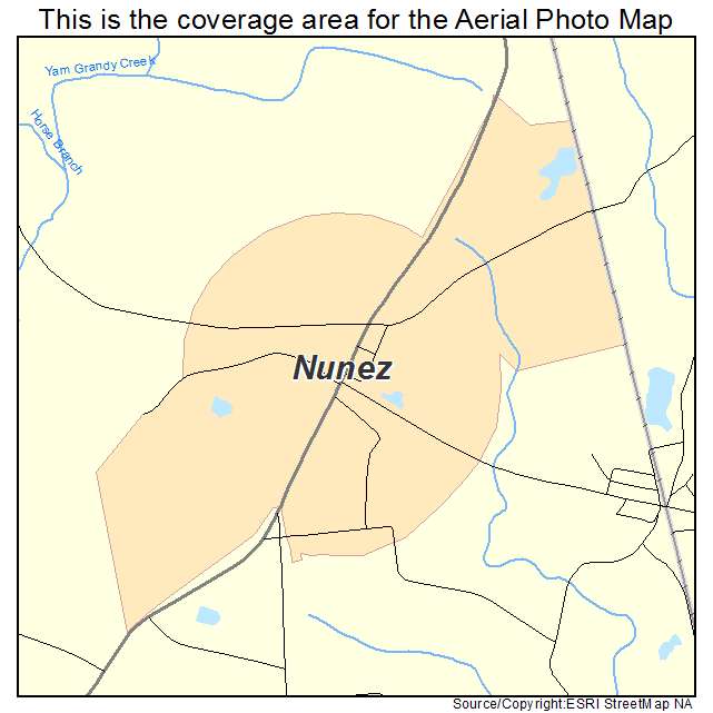 Nunez, GA location map 