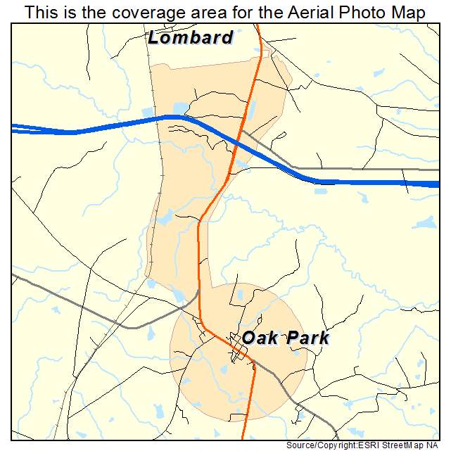 Oak Park, GA location map 