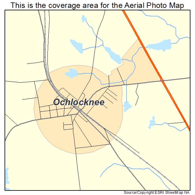 Ochlocknee, GA location map 