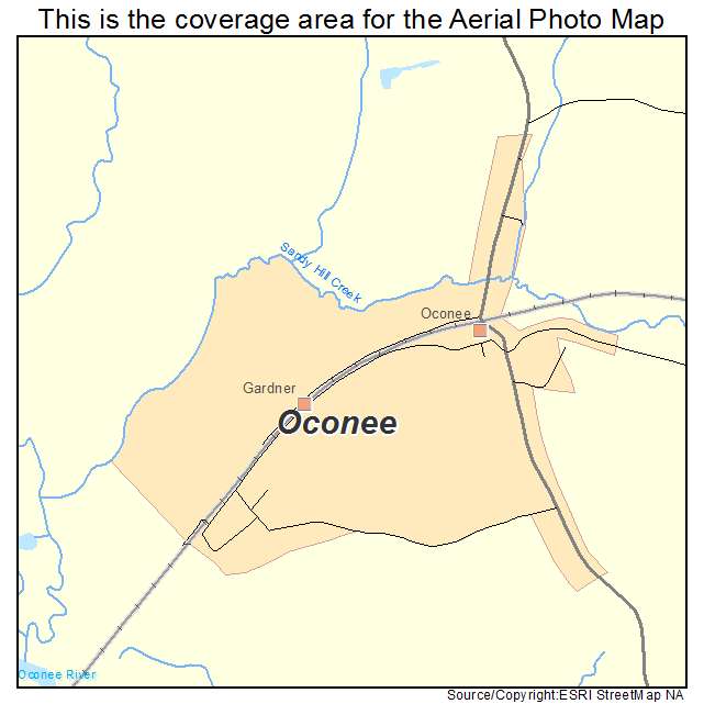 Oconee, GA location map 