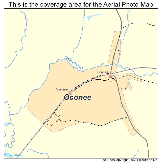 Oconee, GA location map 