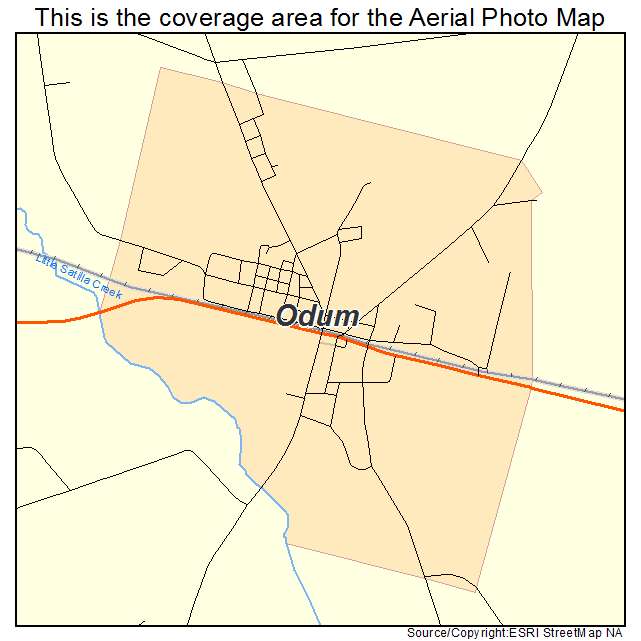 Odum, GA location map 