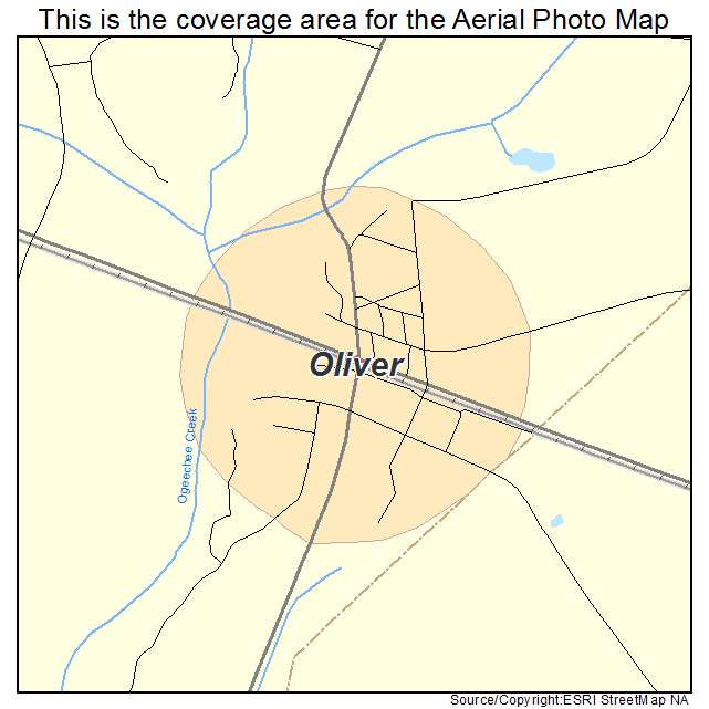 Oliver, GA location map 